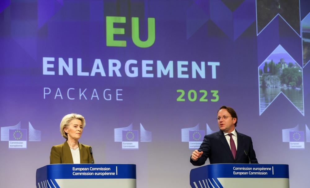 Press conference on EU&rsquo;s enlargement policy in Brussels