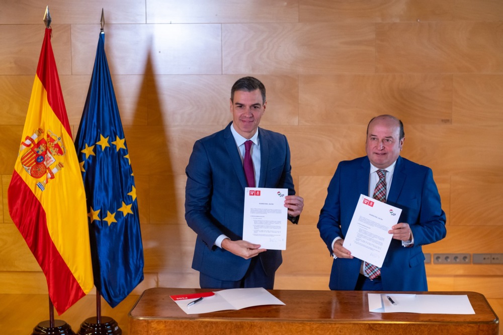 Governance agreement between Spain&rsquo;s ruling party PSOE and PNV