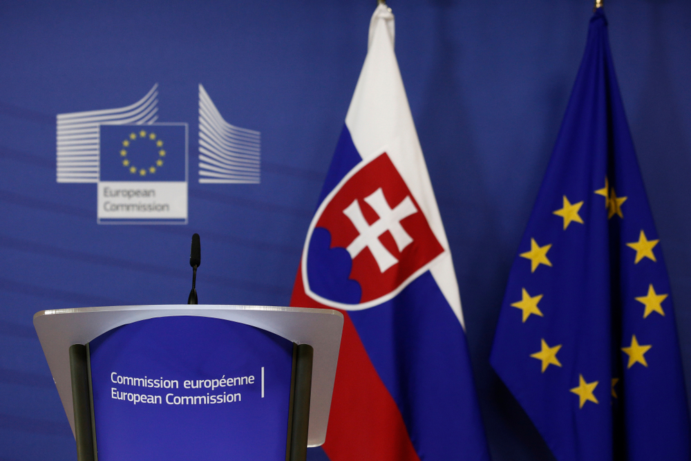 Brussels,,Belgium.,12th,April,2018.,European,Flag,And,Flag,Of