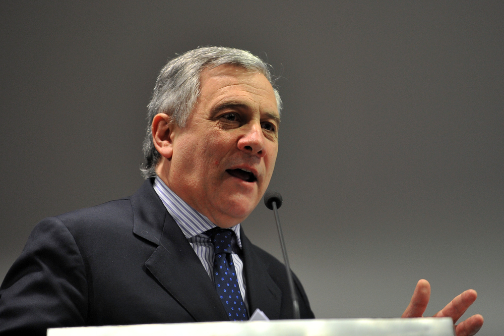 Milan,,Italy,-,February,13:,Antonio,Tajani,Commissioner,For,Industry
