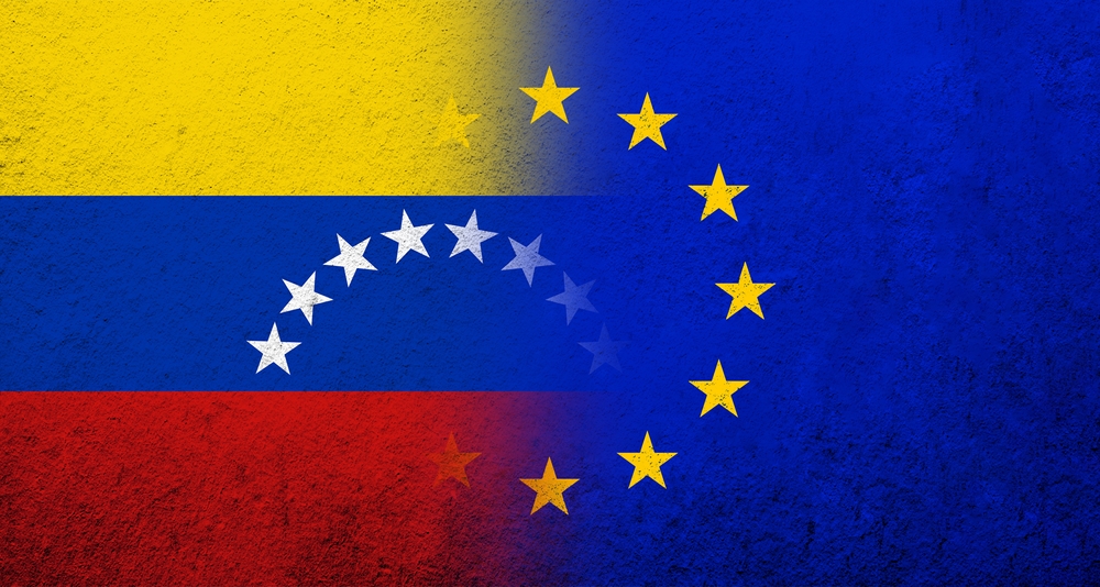 Flag,Of,The,European,Union,With,The,Bolivarian,Republic,Of