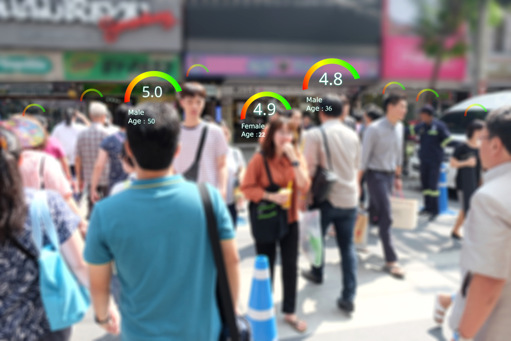 Social,Credit,Score,Concept,,Smart,Ai,Analytics,Identify,Person,Technology,