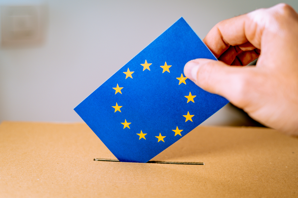 Election,In,European,Union,-,Voting,At,The,Ballot,Box.