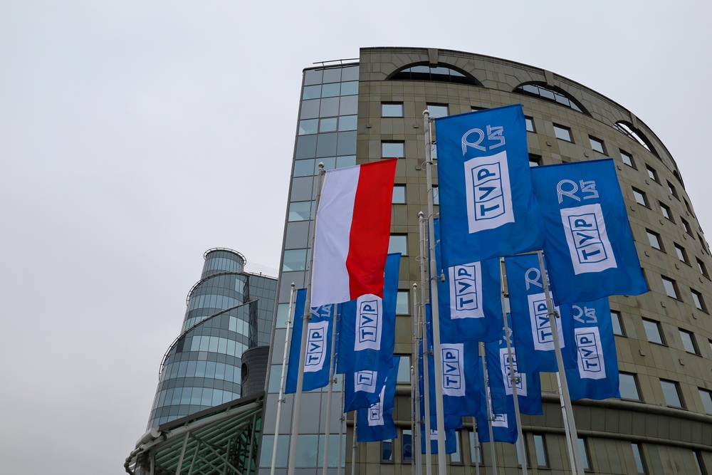 Warsaw,,Poland,-,November,2022:,Blue,Flags,With,Name,And