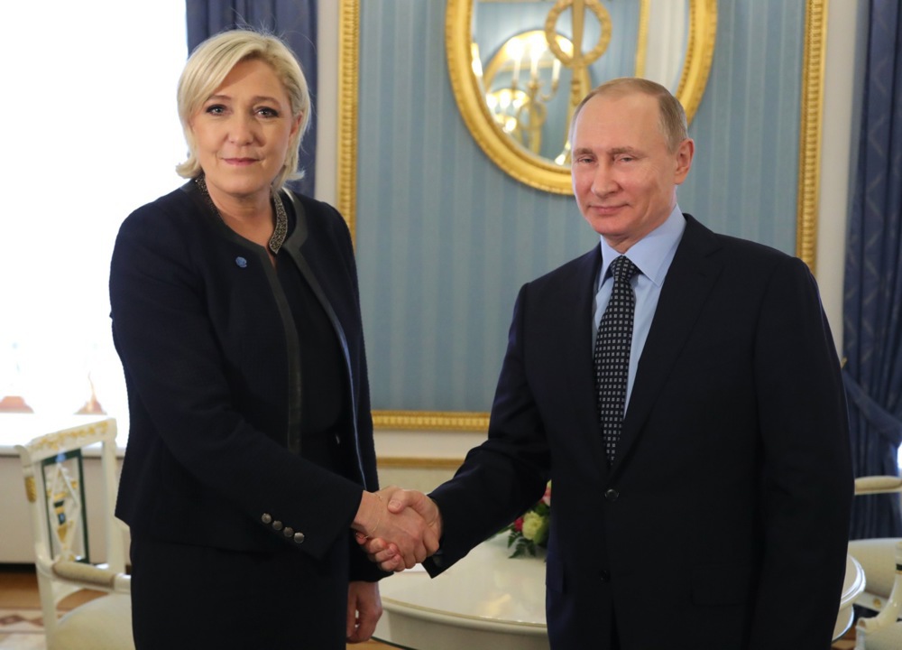 French presidential candidate Marine Le Pen visits Russia