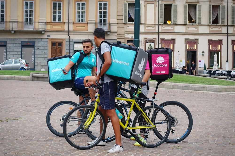Turin,,Italy,-,August,30,,2017:,Bicycle,Riders,Of,Home