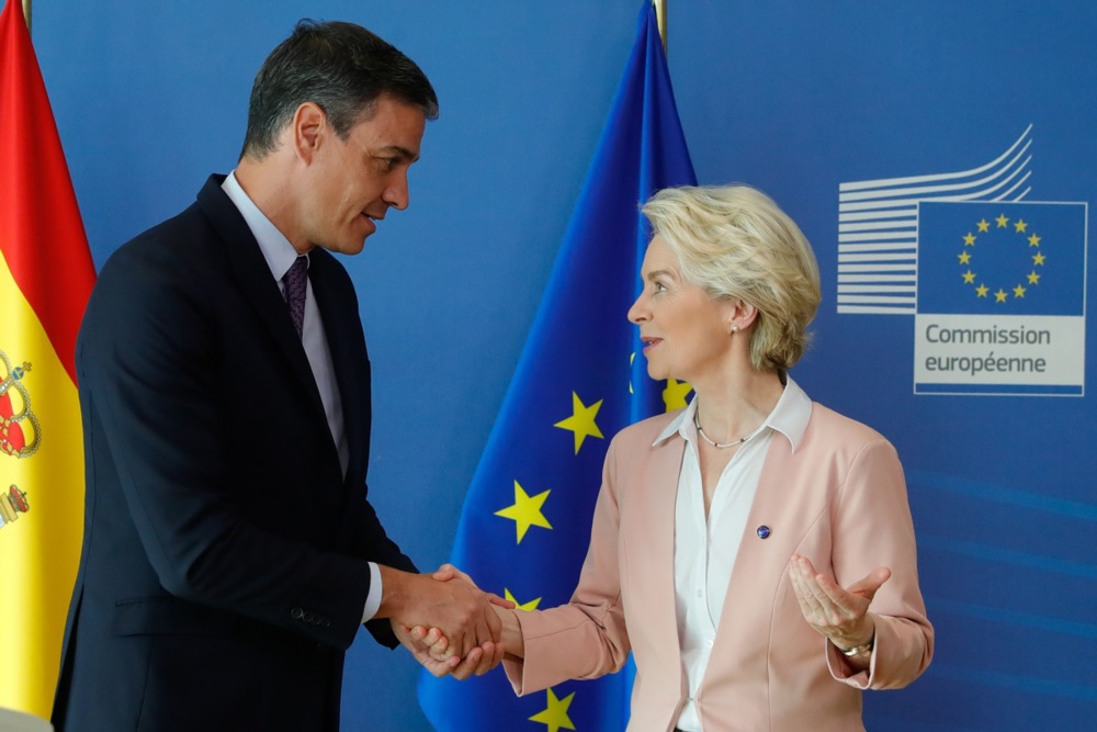 Spanish Prime Minister Pedro Sanchez in Brussels