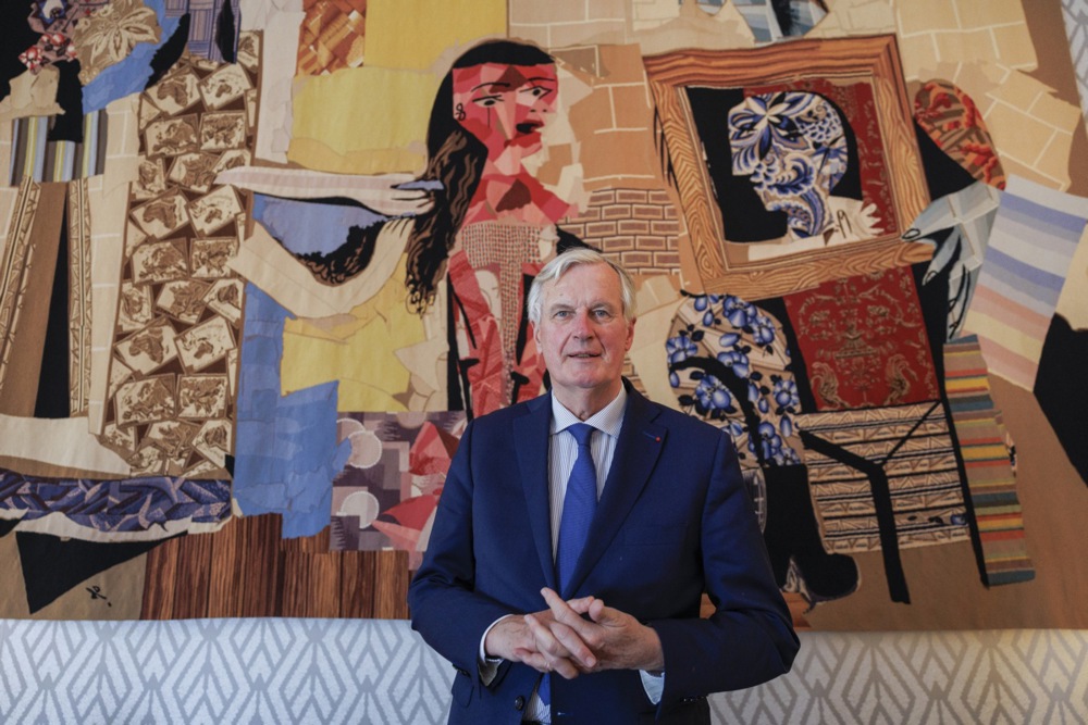 Former Brexit negotiator Michel Barnier gives an interview in Madrid