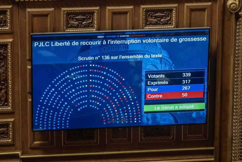 Le Sénat approuve l'inscription de l'IVG dans la Constitution