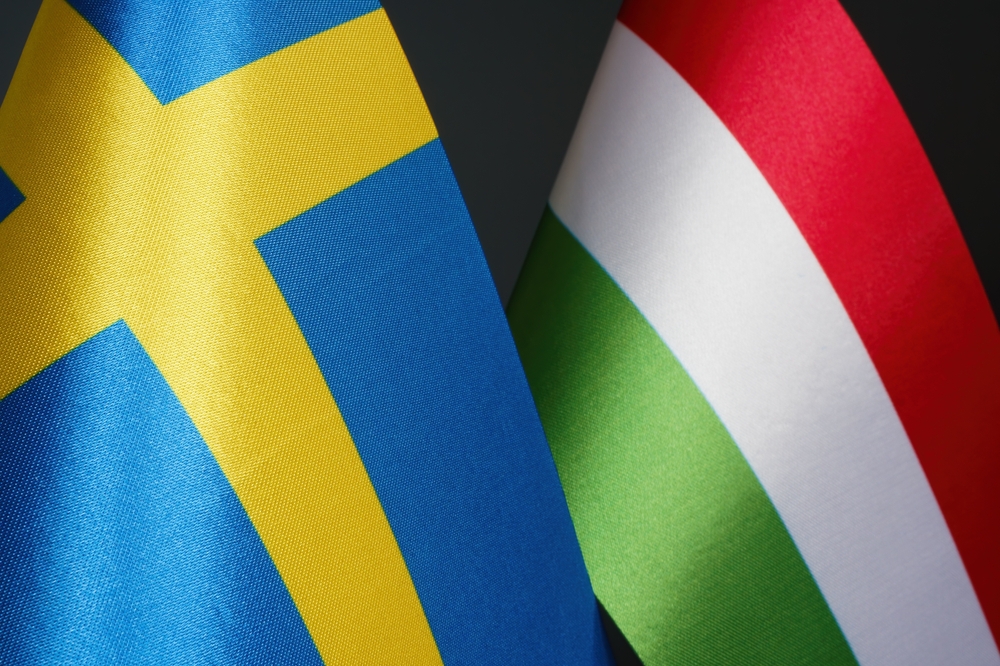 Flags,Of,Hungary,And,Sweden,As,A,Concept,Of,Diplomatic