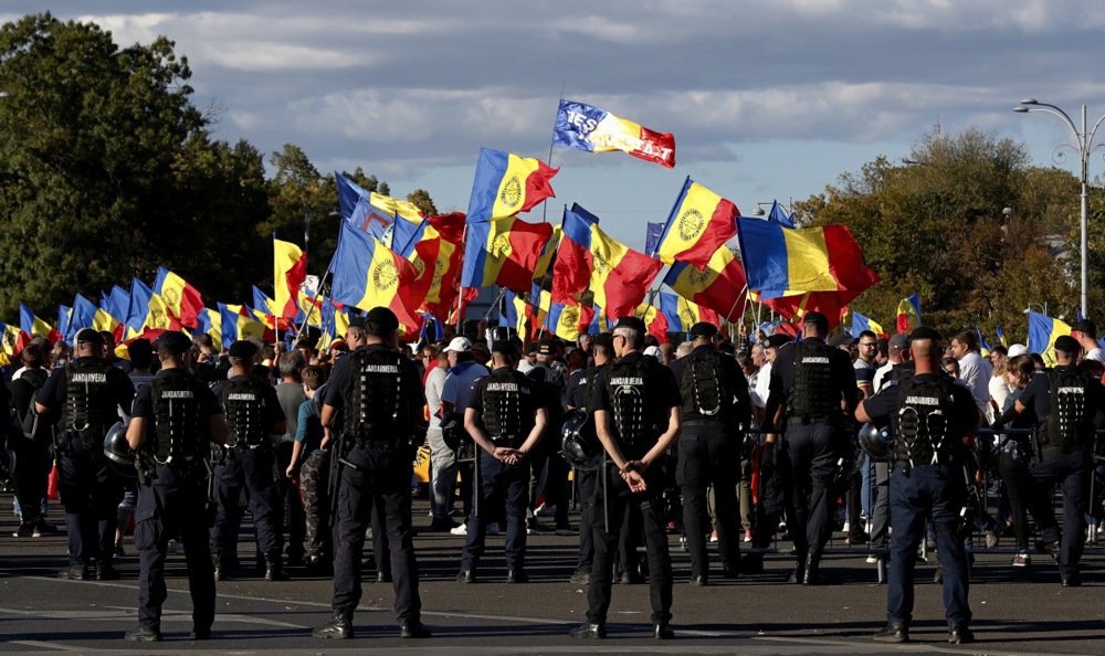 Anti government protest in Bucharest