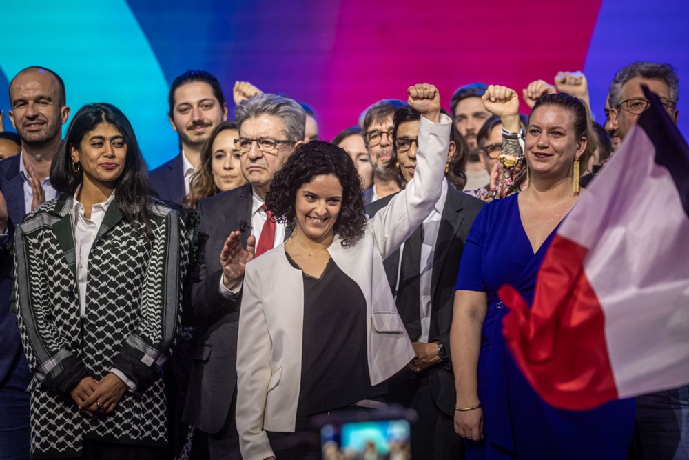 French left wing party LFI launches European parliament election campaign near Paris