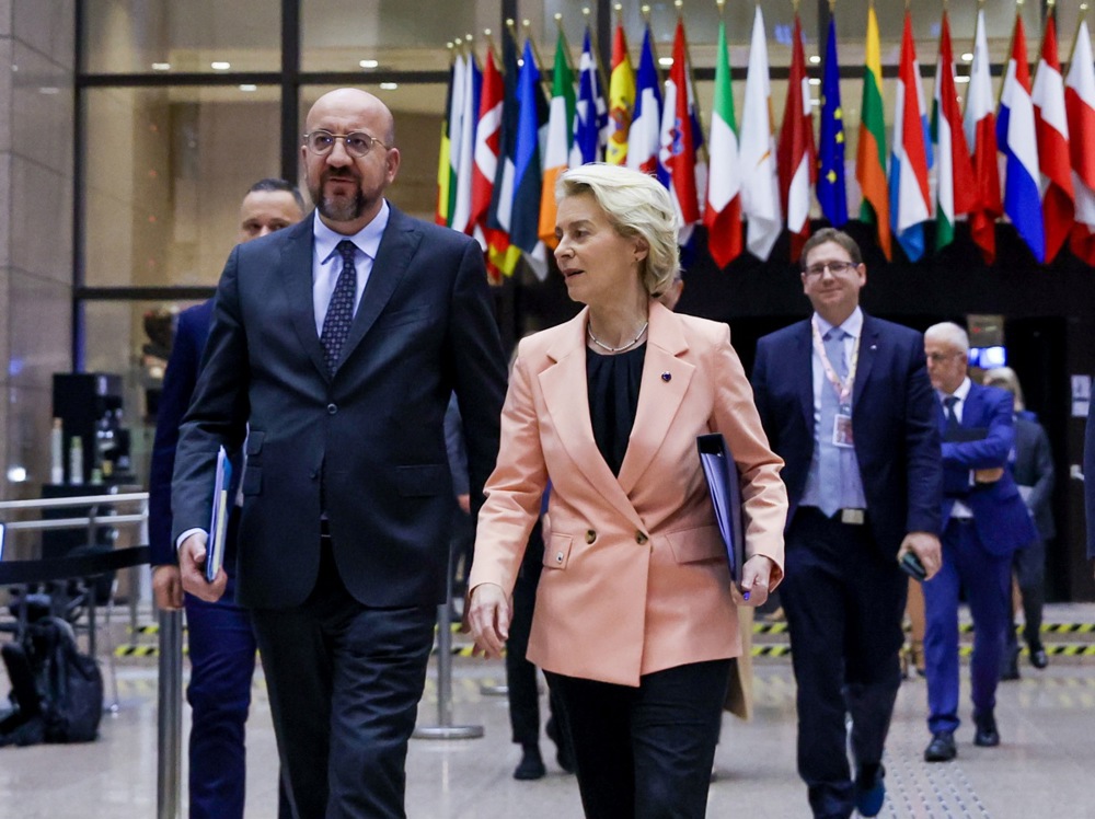 Press conference after the first day of the European Council in Brussels