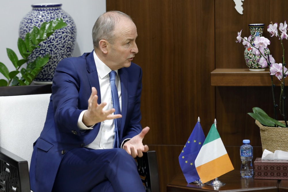 Irish Foreign and Defence Minister Minister Micheal Martin visits West Bank city of Ramallah