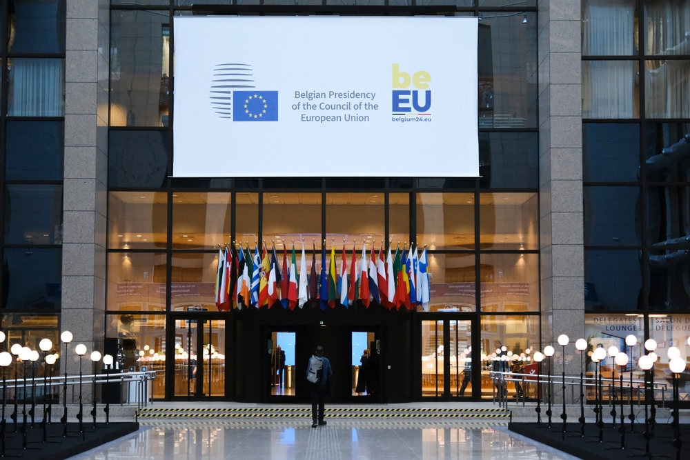 A,View,Of,A,Banner,In,The,Eu,Council,Offices