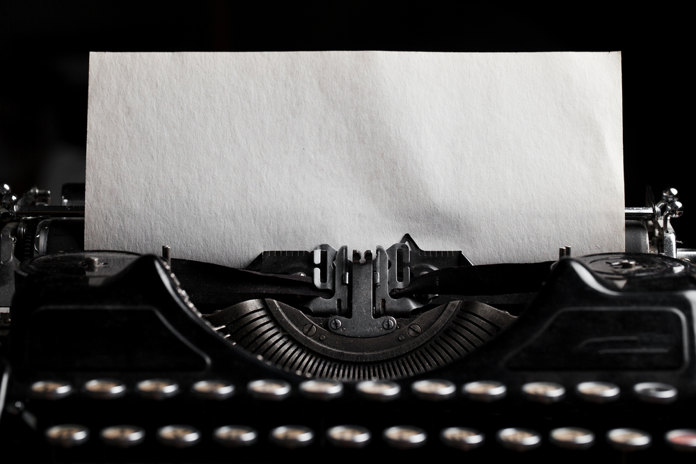 Typewriter,With,Paper,Sheet.,Space,For,Your,Text