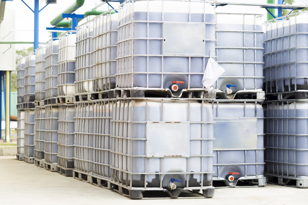 Chemical,Plant,,Plastic,Storage,Drums,,Big,Barrels