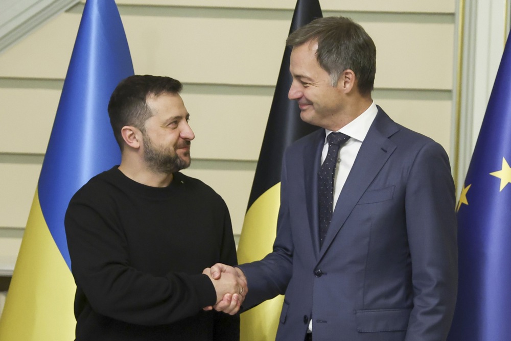 Ukraine&rsquo;s President Zelensky meets Belgium&rsquo;s Prime Minister De Croo in Brussels