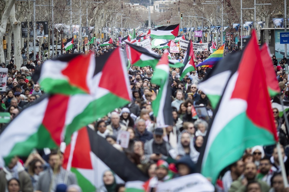 Rallies in support of Palestinians, in Spain