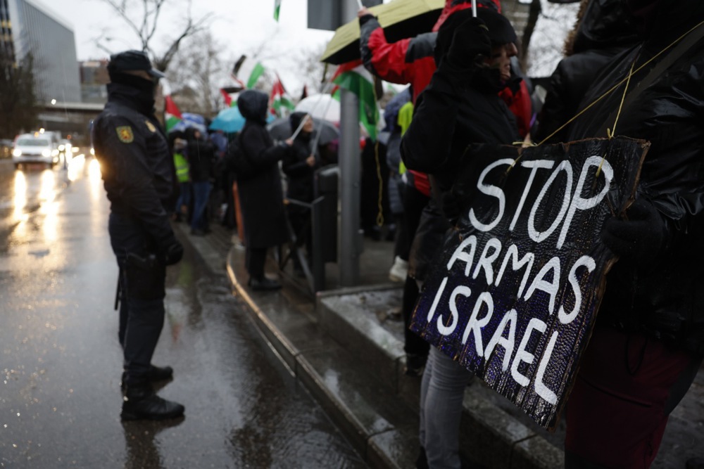 Protest in support of the Palestinian people in Madrid