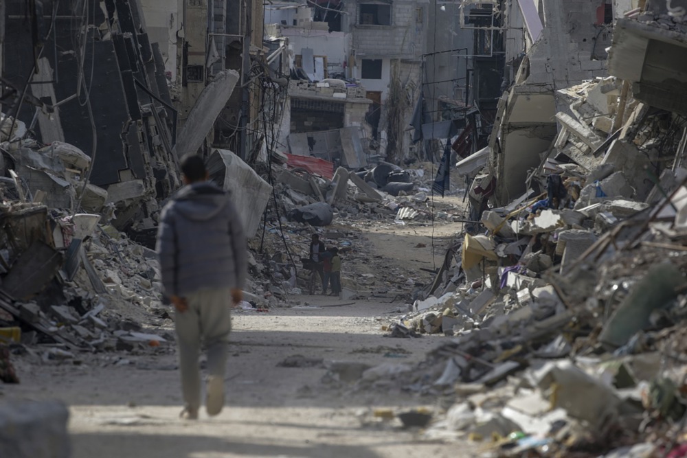 Destruction in Khan Younis, southern Gaza Strip