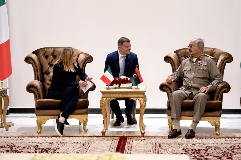 Italian Prime Minister Meloni meets officials in Libya
