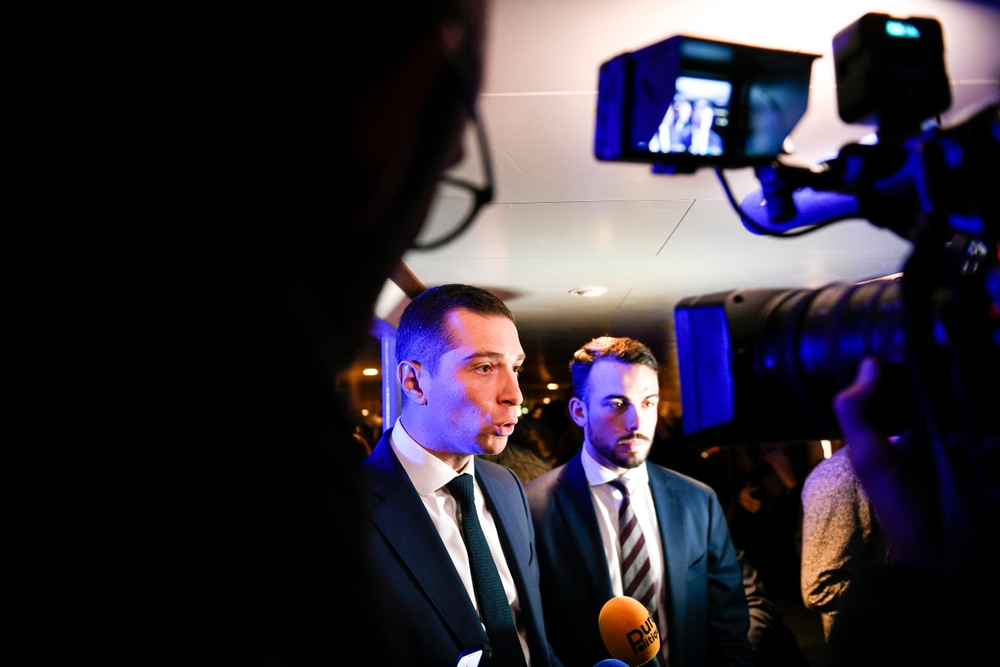 Jordan,Bardella,And,Pierre-romain,Thionnet,During,The,Launch,Evening,Of