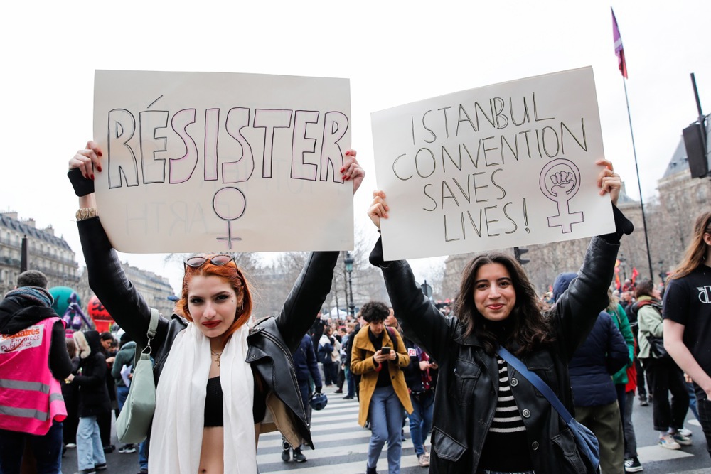 International Women&rsquo;s Day demonstration in Paris