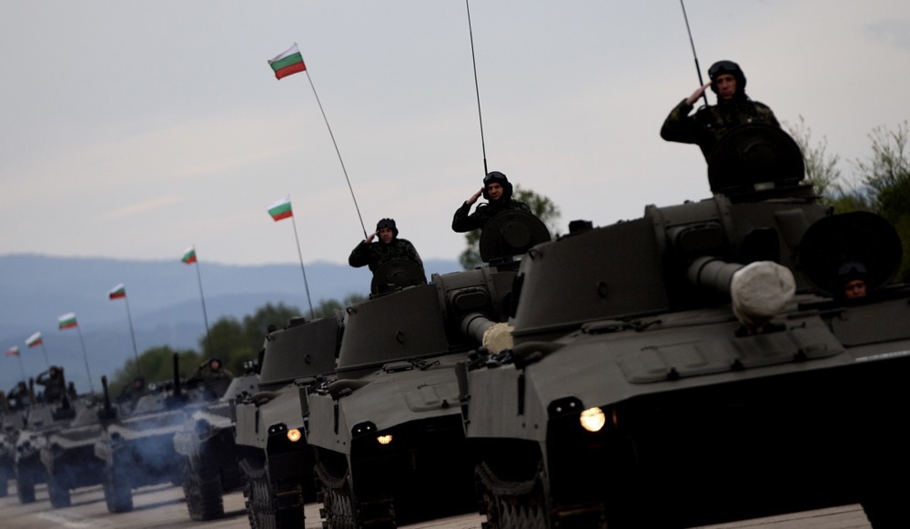 Rehearsals for military parade on Bulgarian Armed Forces Day