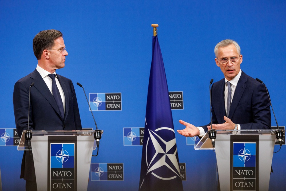 Czech, Danish and Dutch prime ministers visit NATO headquarters in Brussels