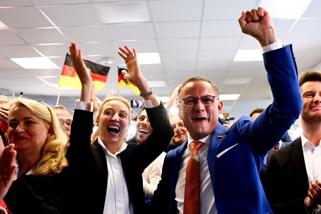 German far-right party AfD Europe election party in Berlin