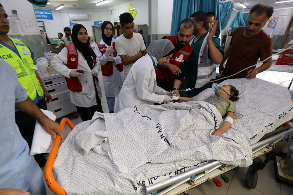 Wounded,Palestinians,Were,Transferred,To,Al-najjar,Hospital,After,Being,Targeted