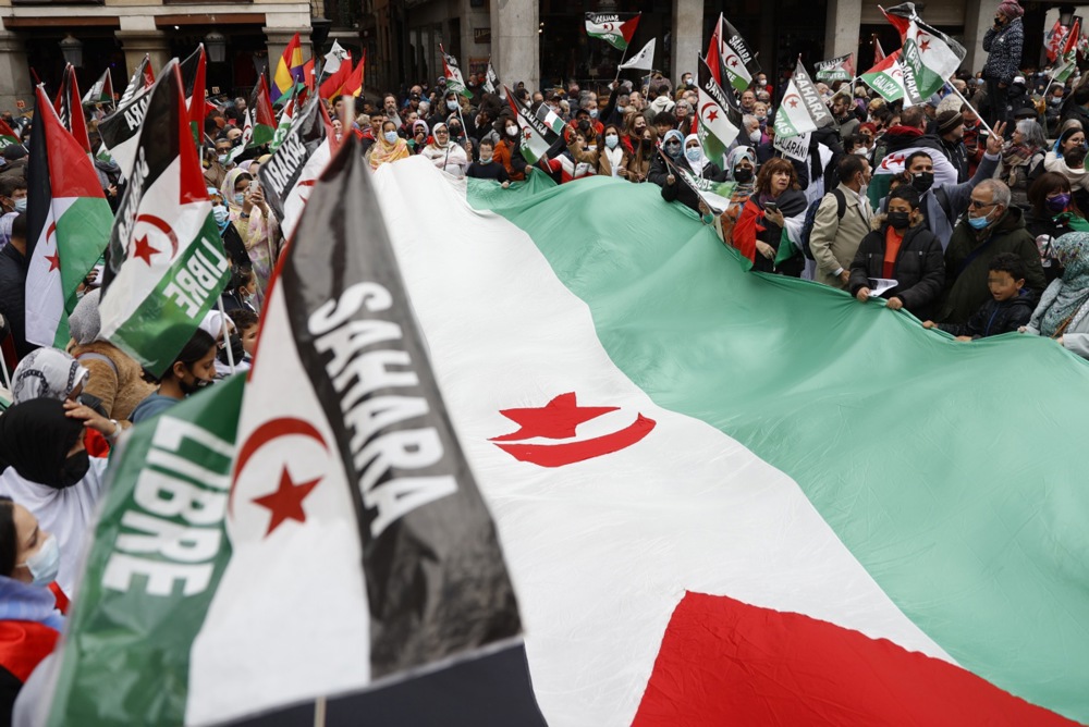Rally for the self-determination of the Saharawi people