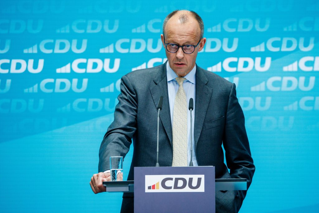 CDU party press conference following the European elections