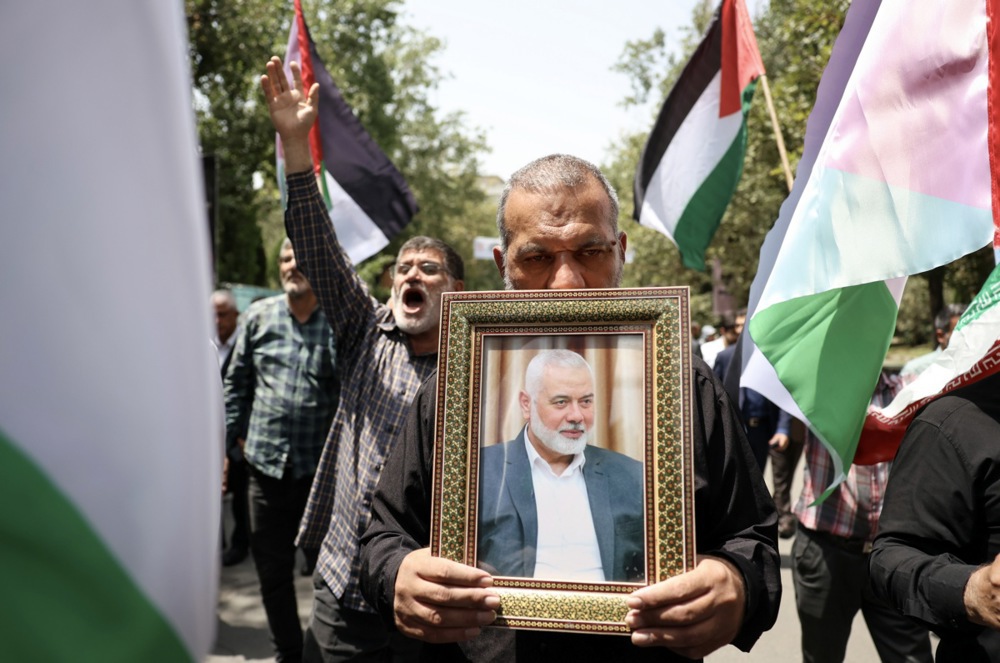 Iranians protest following Hamas political leader Haniyeh&rsquo;s killing in Tehran
