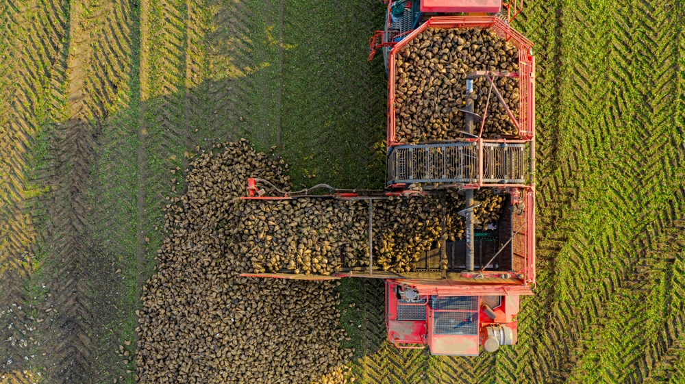 Above,Top,View,On,Agricultural,Machine,,Harvester,For,Cutting,And