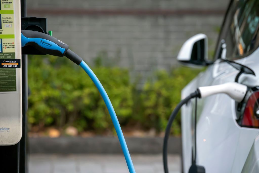 Electric Vehicle charging stations, Hong Kong, China.