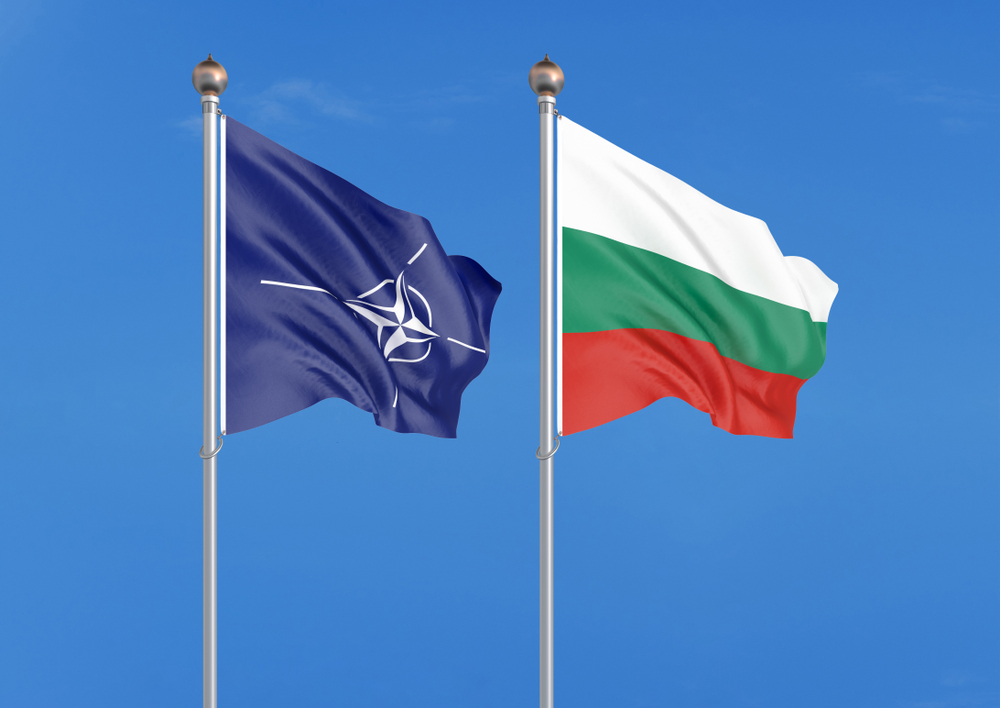 Flags,Of,Nato,-,North,Atlantic,Treaty,Organization,And,Bulgaria.