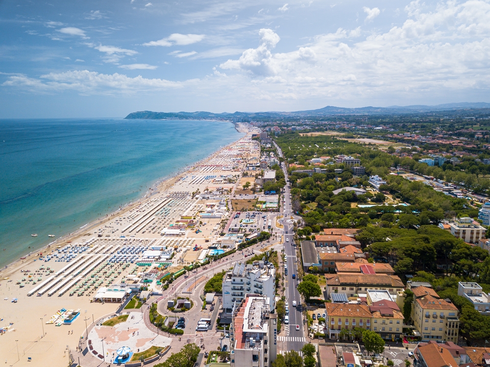 An,Aerial,View,Of,The,Romagna,Coast,With,The,Beaches