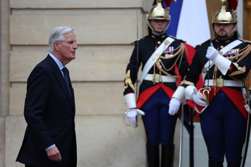 Handover ceremony for newly appointed French Prime minister Michel Barnier