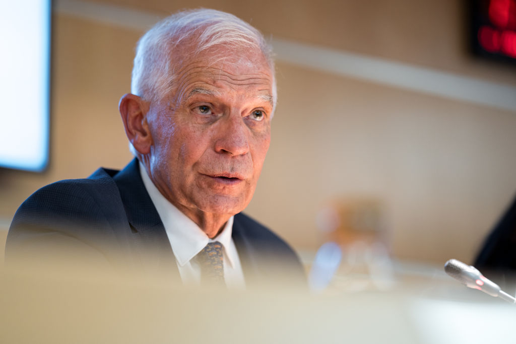 Borrell Holds A Press Conference After The Madrid Meeting On The Palestine-israel Two-state Solution