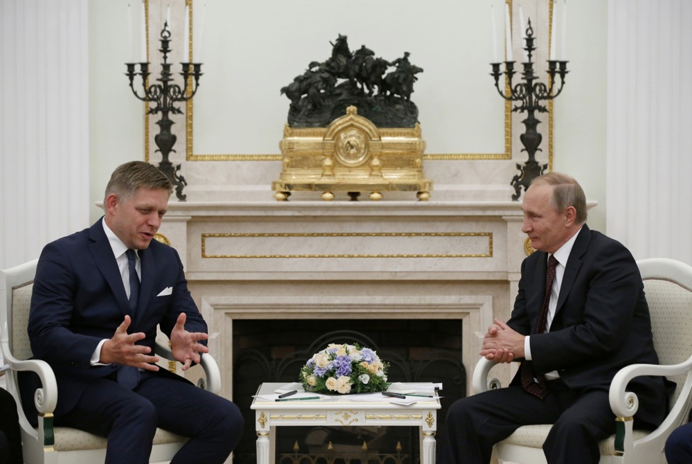 Vladimir Putin and Robert Fico