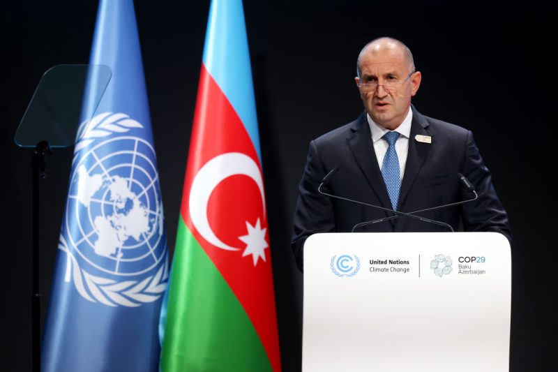 COP29 : le président bulgare Roumen Radev soutient l’objectif zéro carbone à Bakou