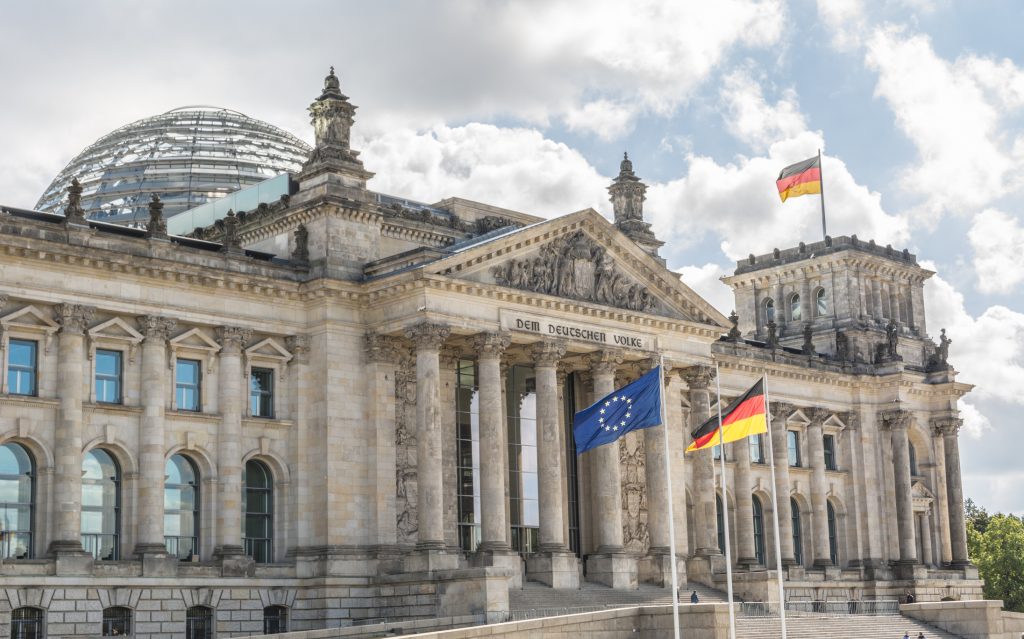 German parliament building (Reichstag) in Berlin, Germany