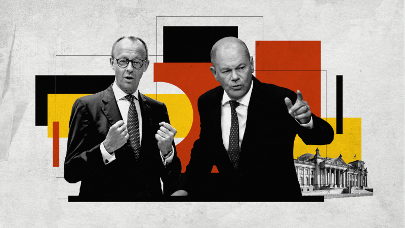 Course à la chancellerie allemande : les programmes électoraux d’Olaf Scholz et Friedrich Merz