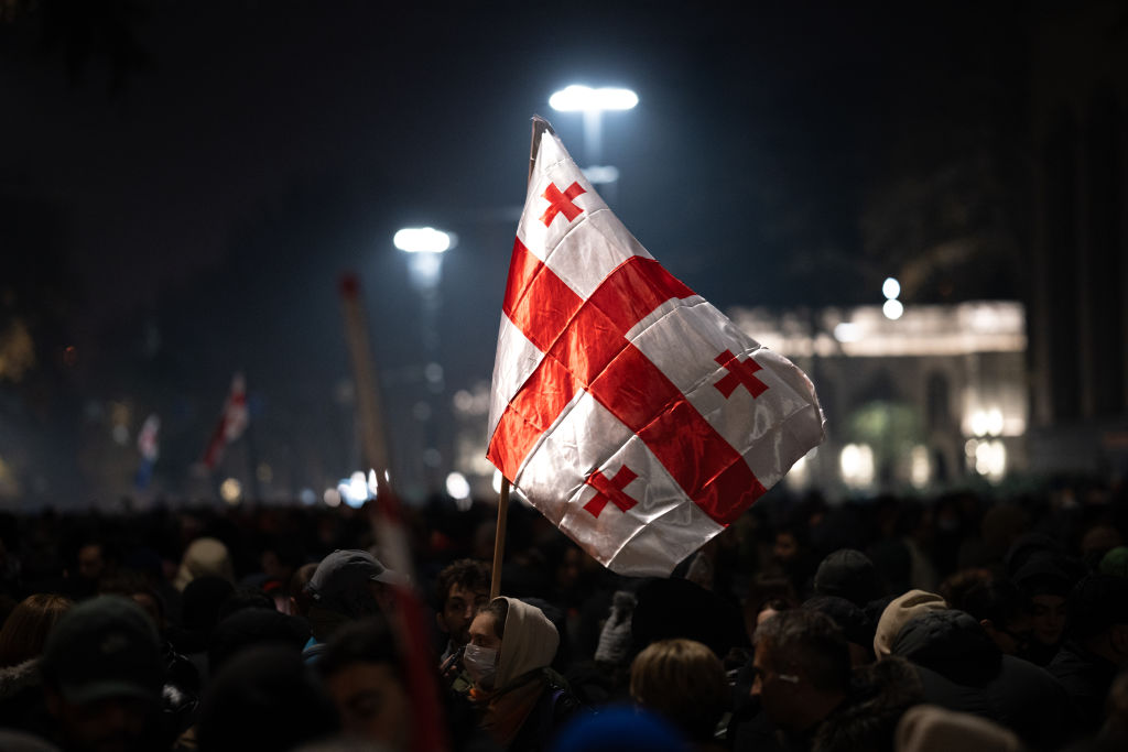 Massive Protest For The Tenth Night In Tbilisi, Georgia