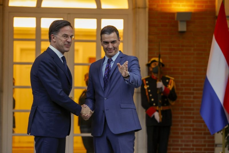 À Madrid, Mark Rutte va rencontrer Pedro Sánchez alors que l’Espagne reste le pays le moins dépensier de l’OTAN