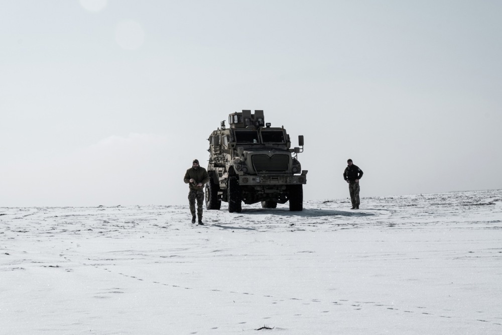 Ukrainian mechanized infantry carries out training near Bakhmut front