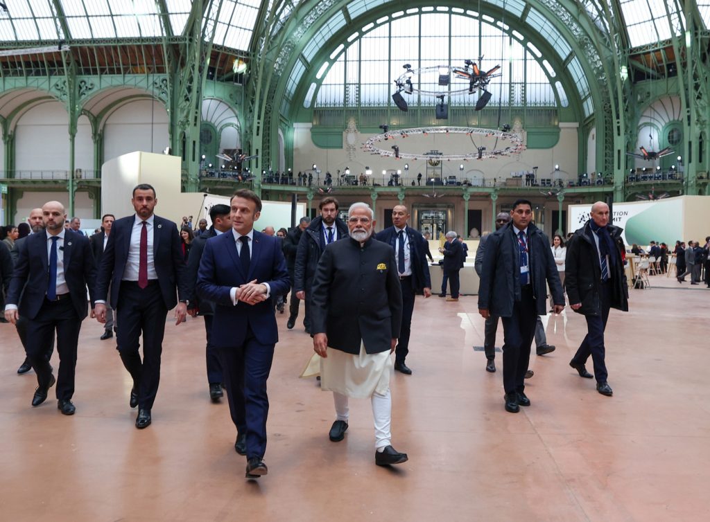 Indian Prime Minister Modi attends the AI Action Summit in Paris