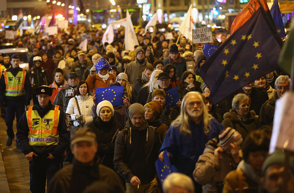 Demonstrators Protest Putin Visit